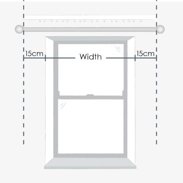 Curtain pole width