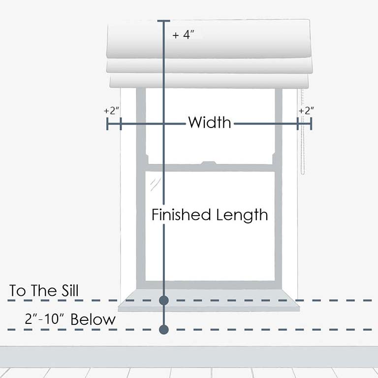 For fitting outside the window reveal