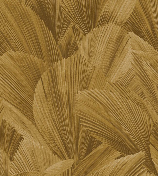 Abstract Leaves Wallpaper by Eijffinger Yellow/Gold