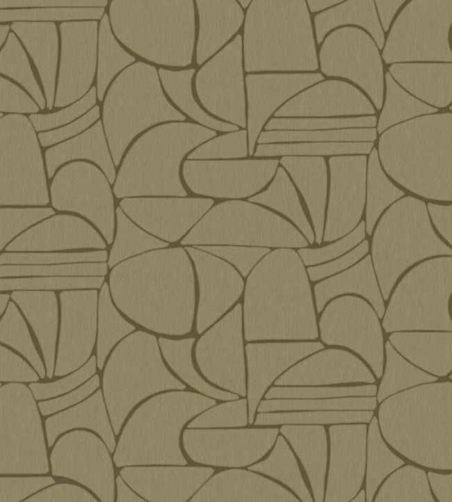 Abstract Pebble Mural by Eijffinger Green