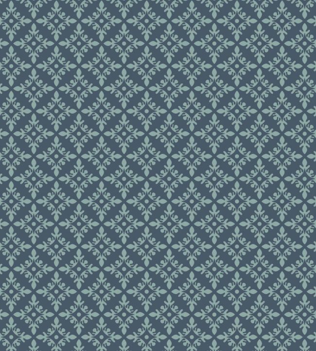 Achard Wallpaper by Farrow & Ball Stiffkey Blue / Dix Blue