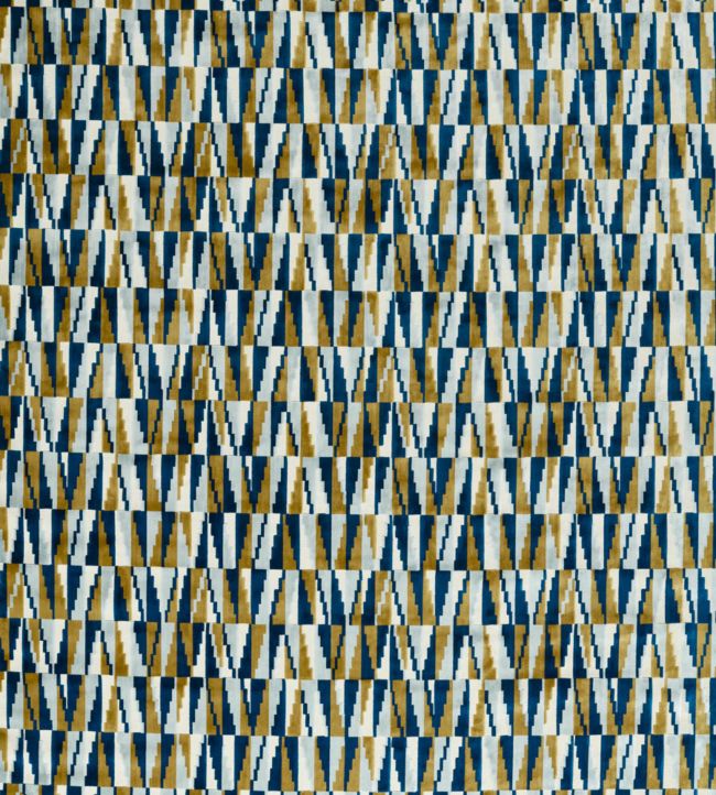 Acute Fabric by Harlequin Cobalt Ochre