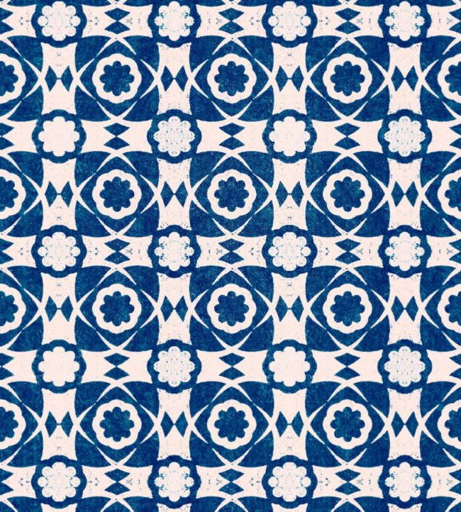 Aegean Tiles Wallpaper by MINDTHEGAP Indigo