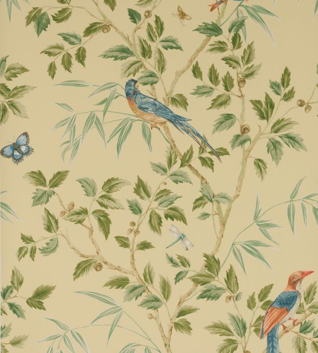 Ashdown Wallpaper in Yellow by Colefax and Fowler | Jane Clayton