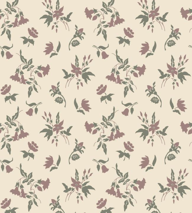 Auguste Wallpaper by Farrow & Ball White Tie / Treron