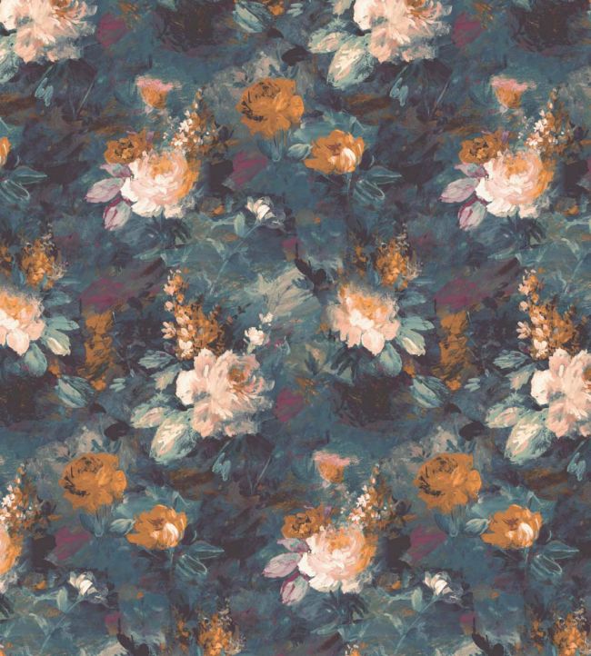 Ava Marika Fabric by Woodchip & Magnolia Teal/Orange