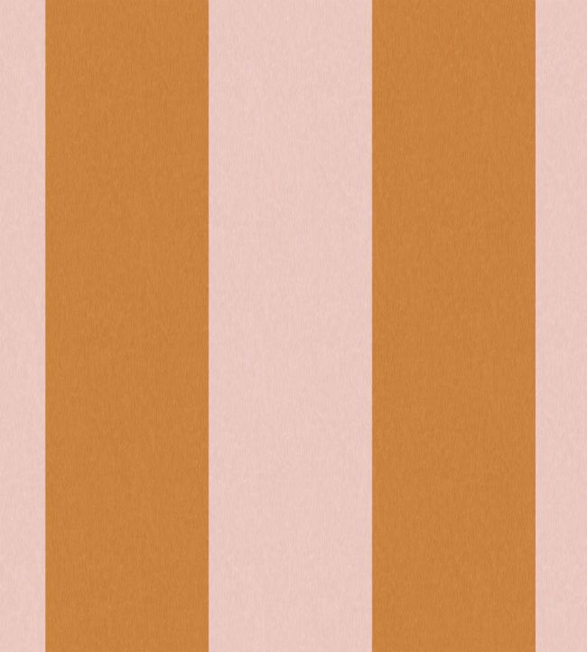 Awning Stripe Wallpaper by Woodchip & Magnolia Pink Cloud/Gorse