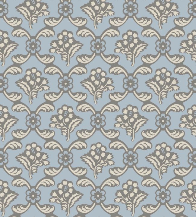Barace Wallpaper by Farrow & Ball Moles Breath / Parma Gray