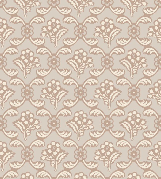 Barace Wallpaper by Farrow & Ball Templeton Pink / Stirabout