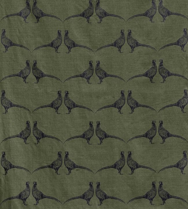Pheasant Fabric by Barneby Gates Camo Green