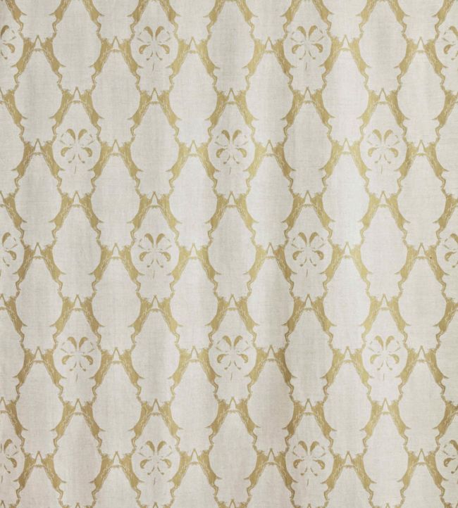 Boxing Hares Fabric by Barneby Gates Gold