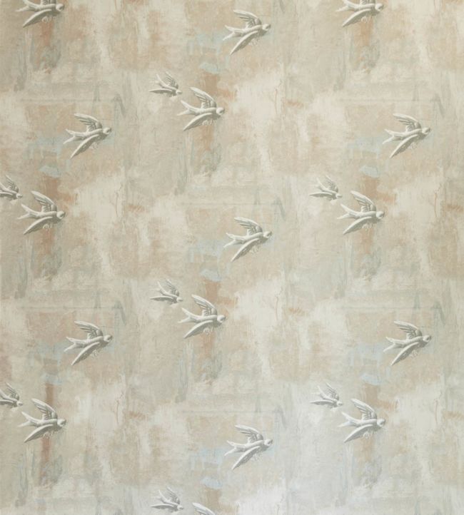 Fresco Birds Wallpaper by Barneby Gates Natural