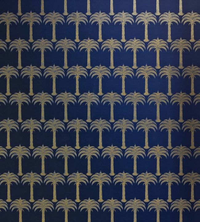 Marrakech Palm Wallpaper by Barneby Gates Midnight Blue