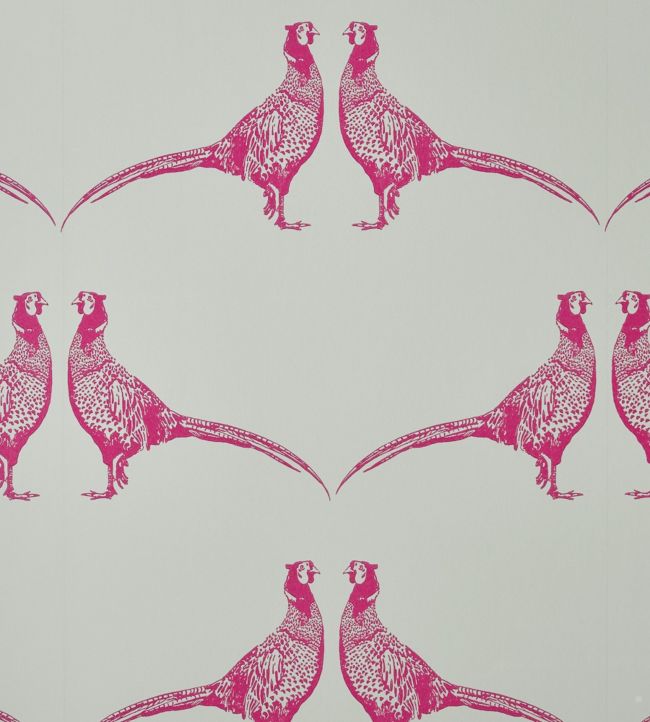 Pheasant Wallpaper by Barneby Gates Pink