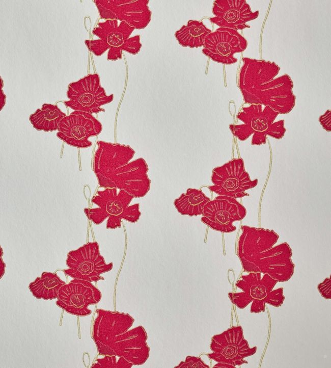 Poppy Fields Wallpaper by Barneby Gates Red/Gold