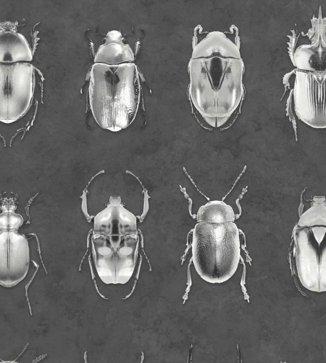Beetle Jewels Fabric by Woodchip & Magnolia Silver Grey