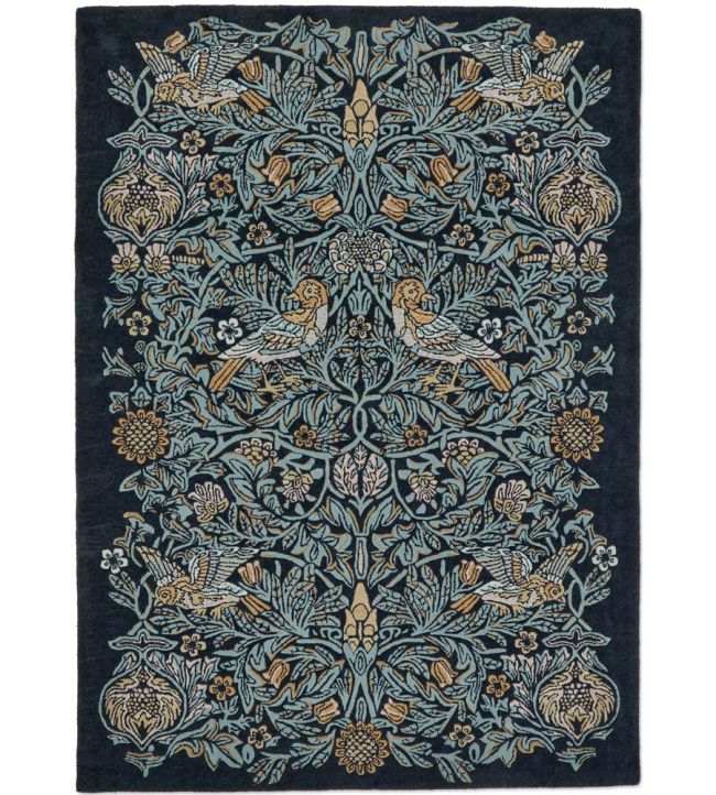 Bird Rug in Webb's Blue by Morris & Co | Jane Clayton