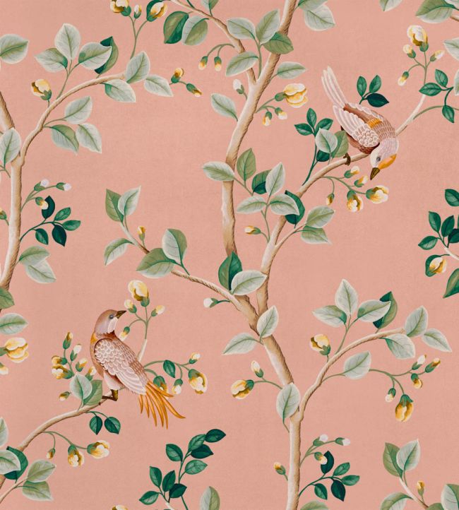 Birds Prosperity Wallpaper by Coordonne Rose