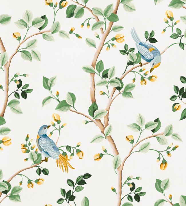 Birds Prosperity Wallpaper by Coordonne Swan