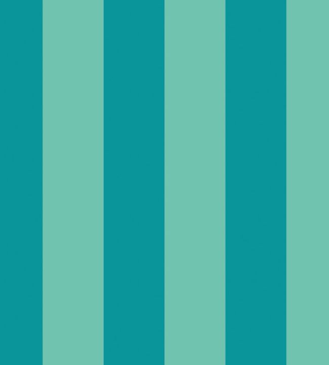 Bloc Stripe Wallpaper by Ohpopsi Rich Teal