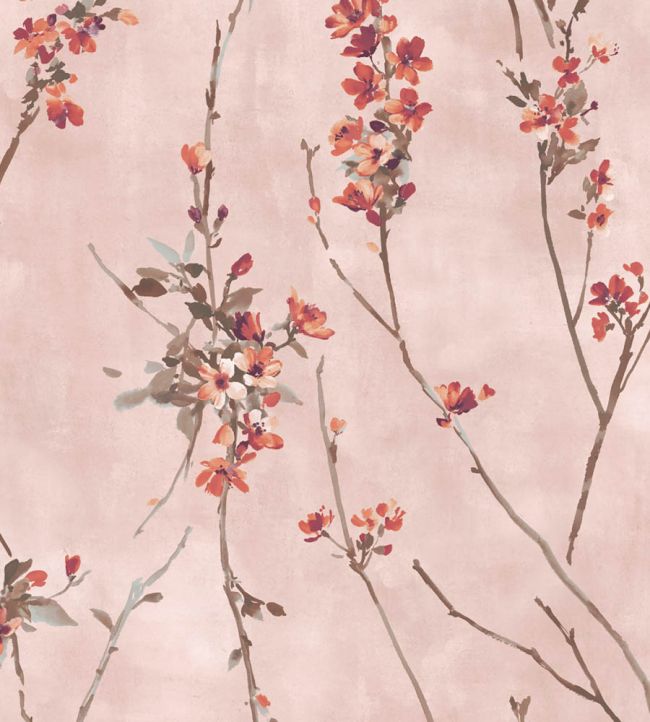 Blossom Fabric by Woodchip & Magnolia Burnt Orange & Blush