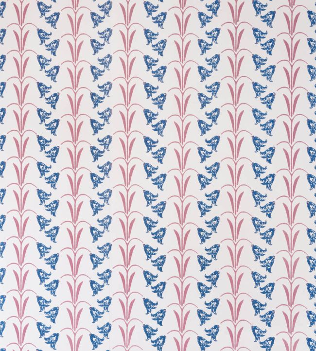 Bluebells Wallpaper by Barneby Gates Blue/Raspberry