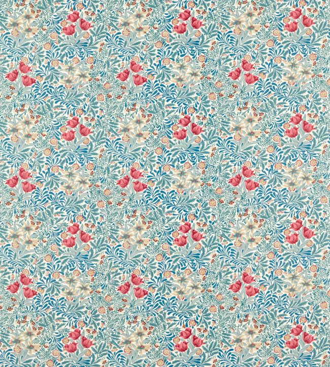 Bower Fabric by Morris & Co Barbed Berry/Indigo
