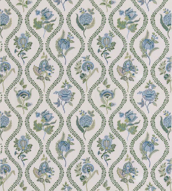 Burford Embroidery Fabric by GP & J Baker Blue/Emerald