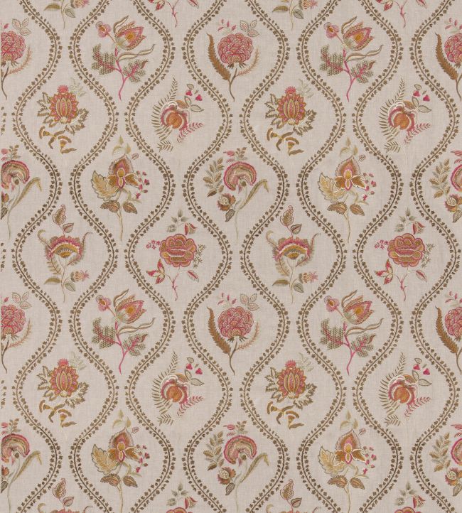 Burford Embroidery Fabric by GP & J Baker Red/Bronze