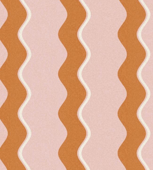 Cari Wave Fabric by Woodchip & Magnolia Gorse/Pink Cloud