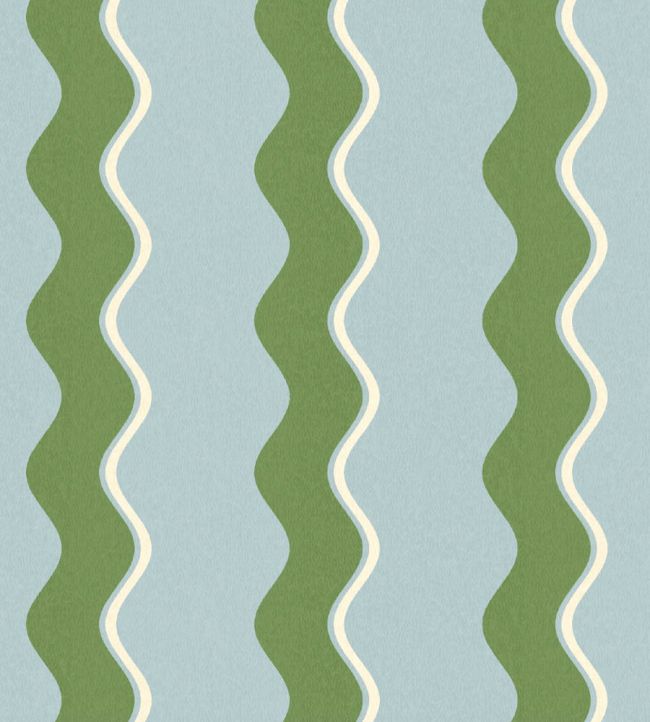 Cari Wave Wallpaper by Woodchip & Magnolia Pacific Blue