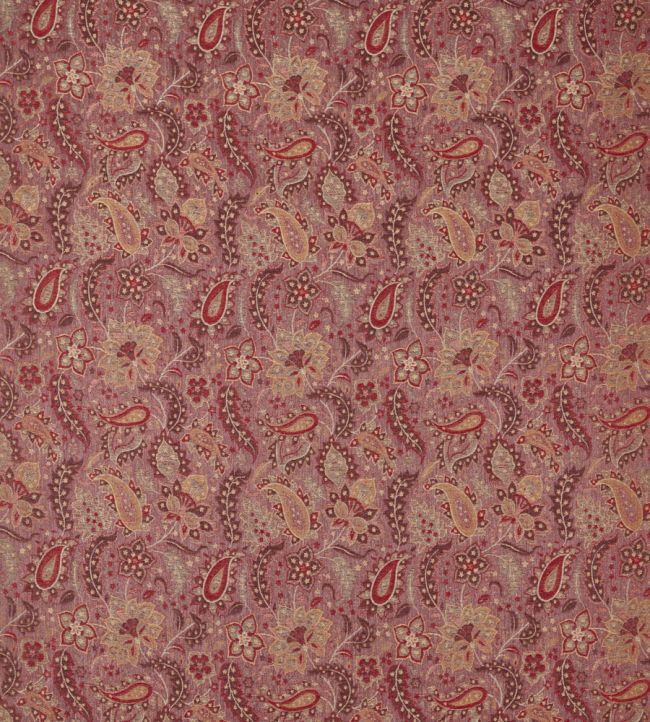 Caserta Paisley Fabric by Zoffany Pale Ruby