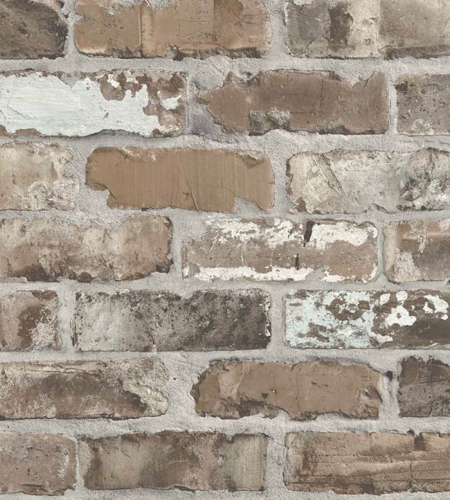 Castlefield Brick Wallpaper by Woodchip & Magnolia Charcoal