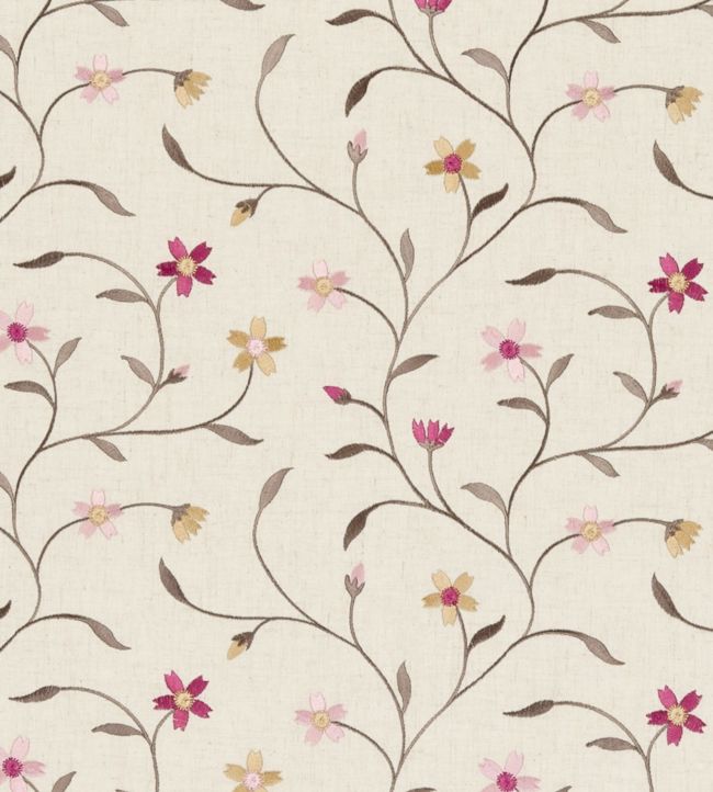 Mellor Fabric by Clarke & Clarke Raspberry