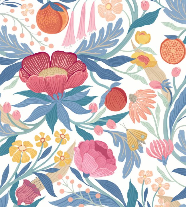 Clementine Wallpaper by Ohpopsi Cornflower
