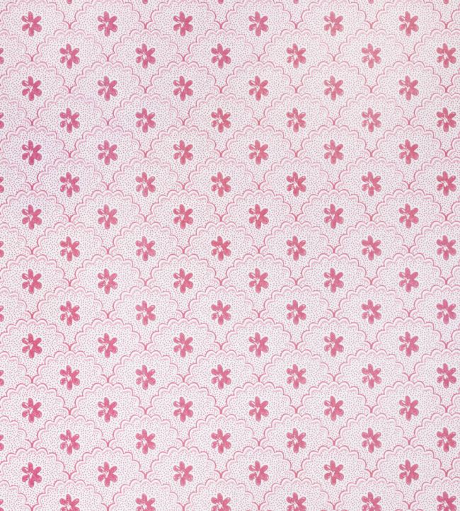 Daisy Scallops Wallpaper by Barneby Gates Red/Pink