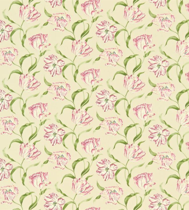 Dancing Tulips Fabric by Sanderson Red/Cream