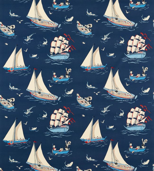 Donald Nautical Fabric by Sanderson Night Fishing