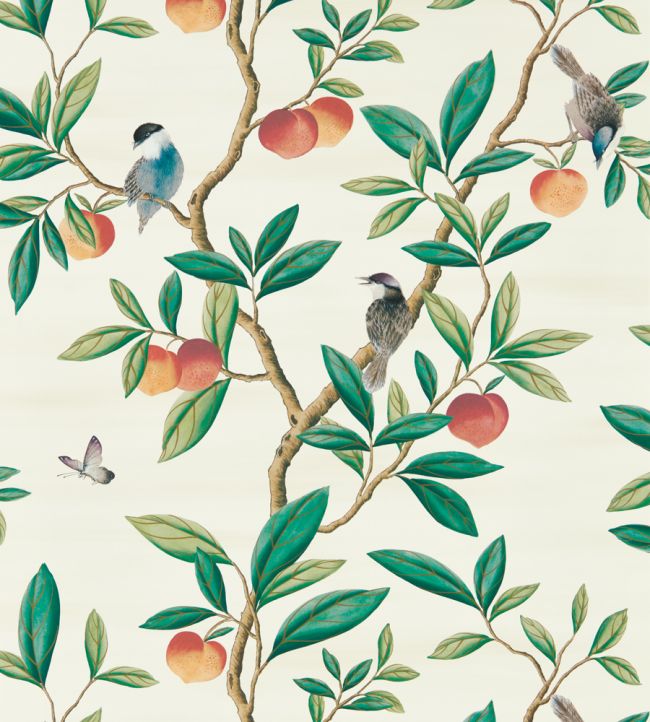 Ella Wallpaper by Harlequin Fig Blossom / Fig Leaf / Nectarine