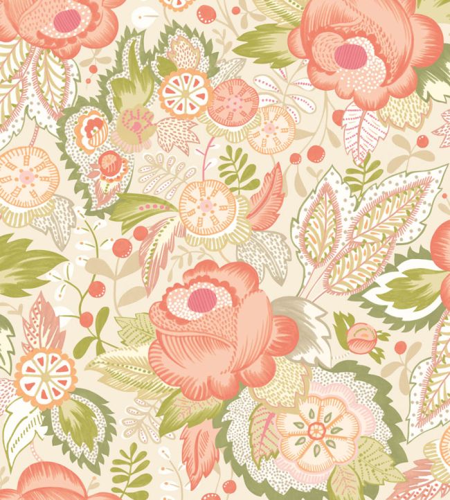 Emily Rose Wallpaper by Ohpopsi Citrus Punch