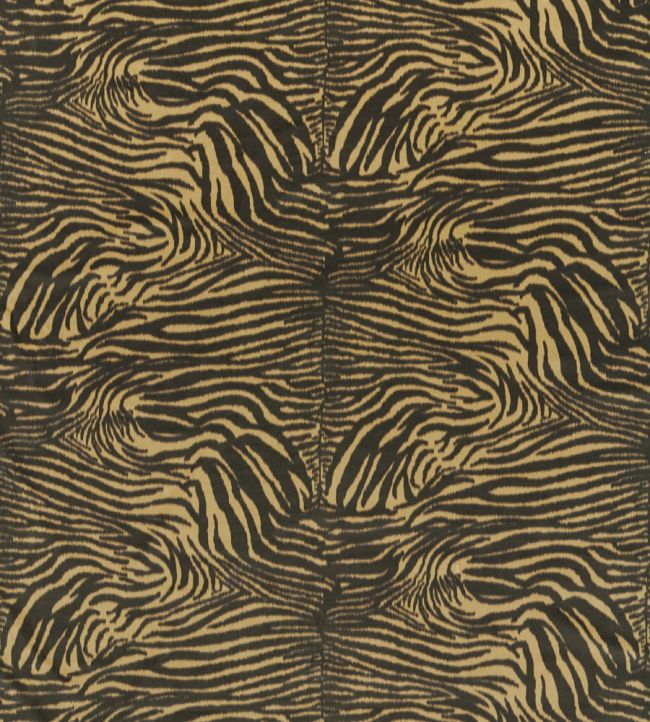 Equidae Fabric by Harlequin Black Earth / Brass