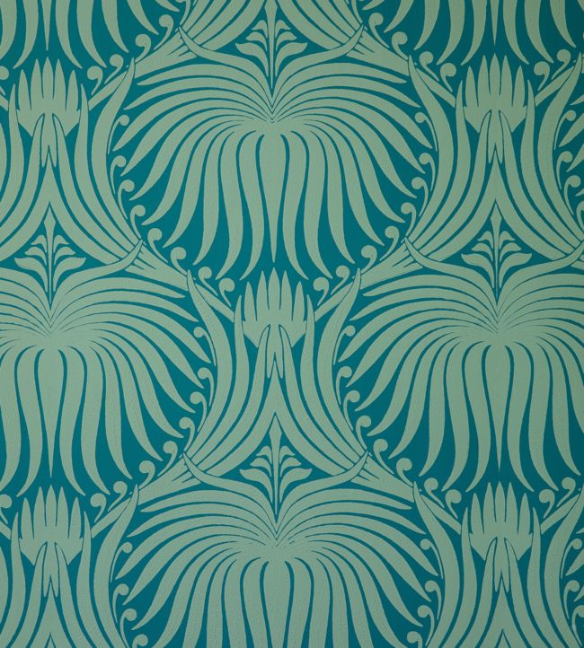 Lotus Wallpaper by Farrow & Ball Vardo/Breakfast Room Green