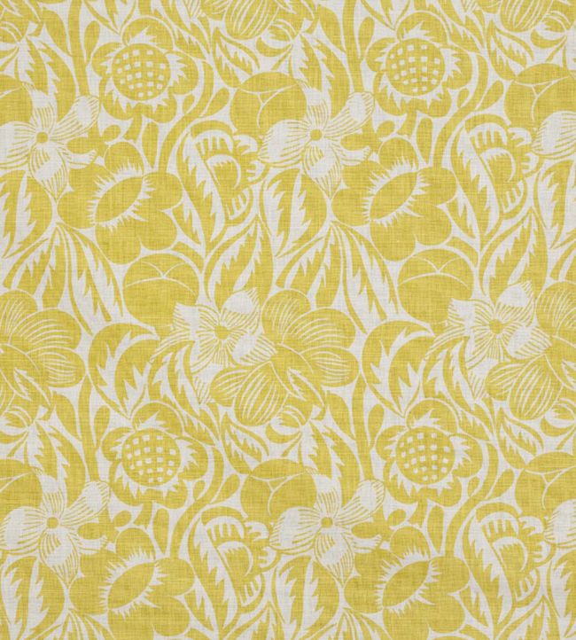 Fleurs Etoilees Fabric by Christopher Farr Cloth Lemon