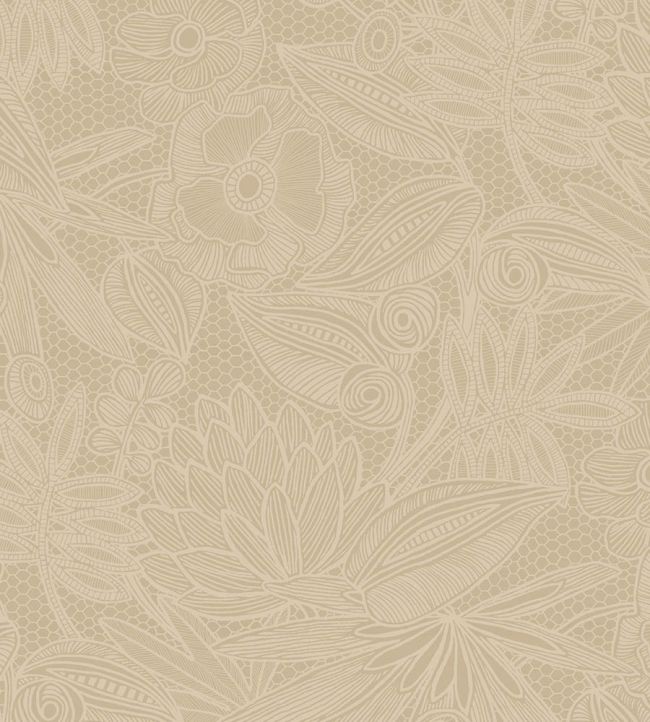Floral Lace Wallpaper by Eijffinger Beige/Sand