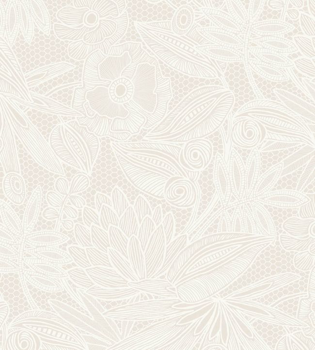 Floral Lace Wallpaper by Eijffinger White/Cream
