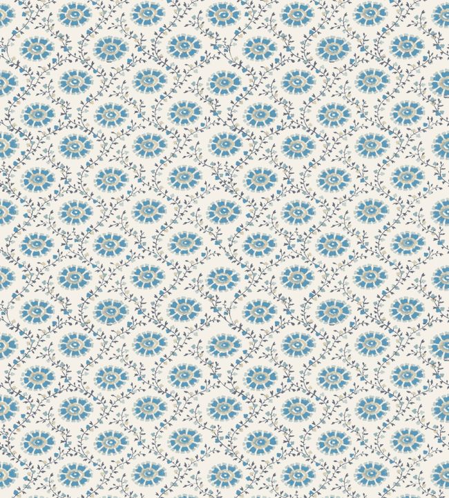 Floral Ogee Wallpaper by DADO 01 Blue