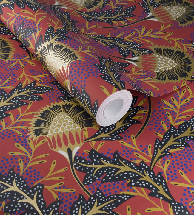 Flowers of Africa Wallpaper by Eijffinger Red