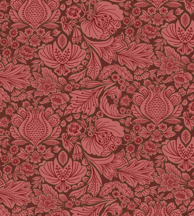 Folk Floral Fabric by Parker & Jules Crimson
