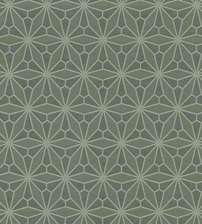 Geo Floral Wallpaper by Eijffinger Green