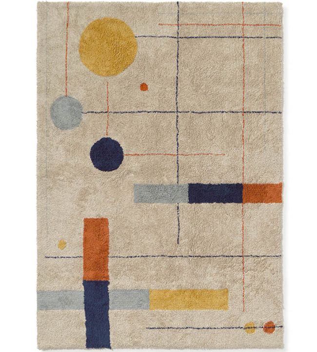 Geometrical Shapes Rug in Multi Colour by Lorena Canals | Jane Clayton
